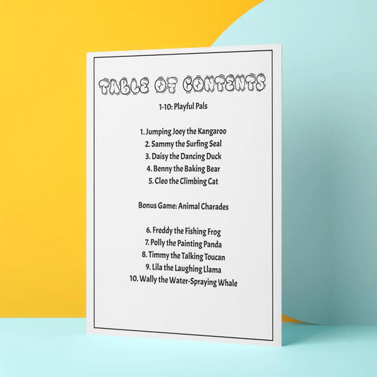 Animals in Action Coloring Book – 80-Page Activity Book