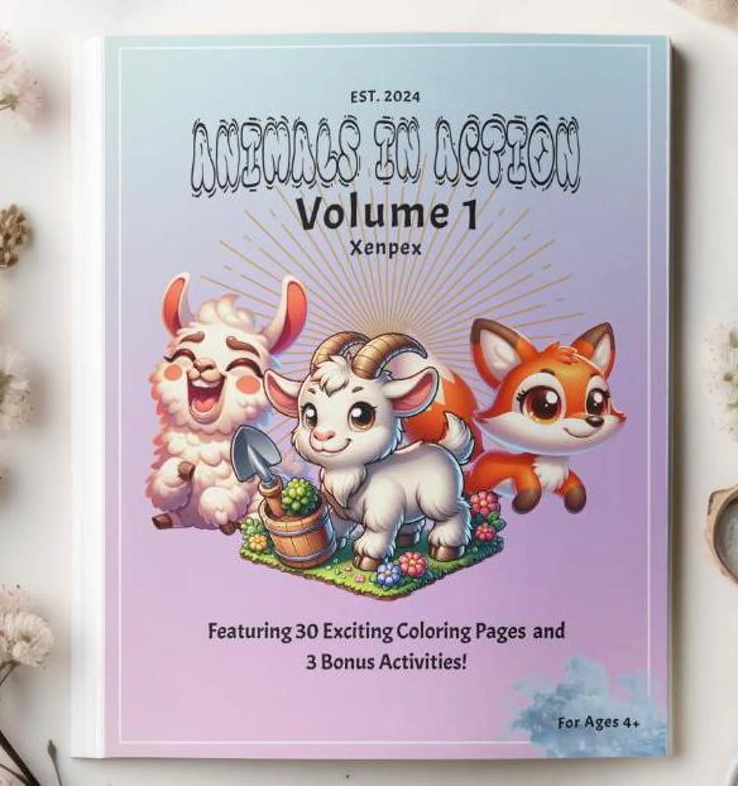 Animals In Action Coloring Book